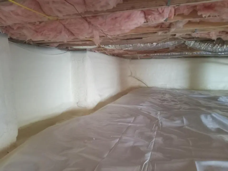 Crawl space encapsulation with closed-cell spray foam for Spray Foam Roofing in Lower Southampton